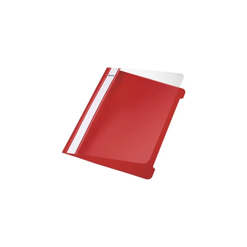 Sichthefter Leitz 4197 - A5 230 x 175 mm rot mit Beschriftungsfeld reißfeste PVC-Folie