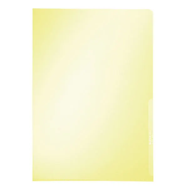 Sichthülle Leitz Premium 4100 - A4 315 x 220 mm gelb oben/rechts offen 0,15 mm PVC-Hartfolie  Pckg/100
