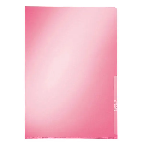 Sichthülle Leitz Premium 4100 - A4 315 x 220 mm rot oben/rechts offen 0,15 mm PVC-Hartfolie  Pckg/100