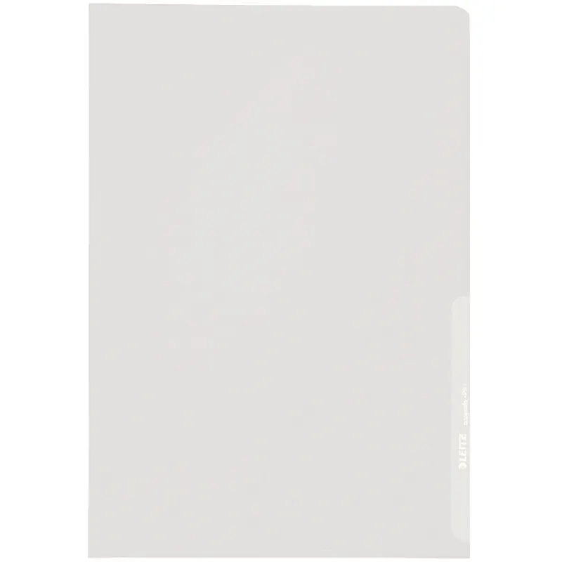Sichthülle Leitz Premium 4110 - A4 315 x 220 mm farblos oben/rechts offen 0,10 mm PVC-Hartfolie  Pckg/200