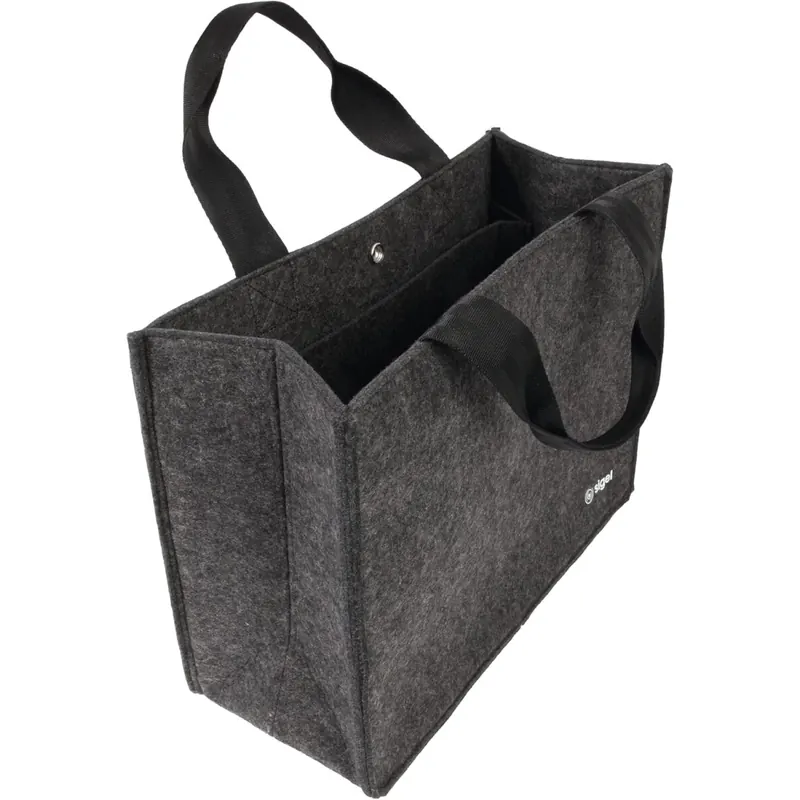 Sigel BA432 Büro Organizer, Bürotasche, faltbare Arbeitstasche, Laptoptasche bis 15,4 Zoll, synthetischer Filz, dunkelgrau, 36 x 15 x 28 cm