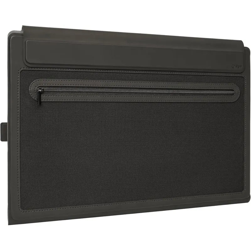 SIGEL BA511 Laptop-Case M – Schutzhülle & Laptopständer für Laptops bis 16 Zoll – PU & Glasfaser, Schwarz – 38 x 26 x 2,5 cm – Notebook-Tasche für MacBook, Ultrabook, Reise & Home-Office