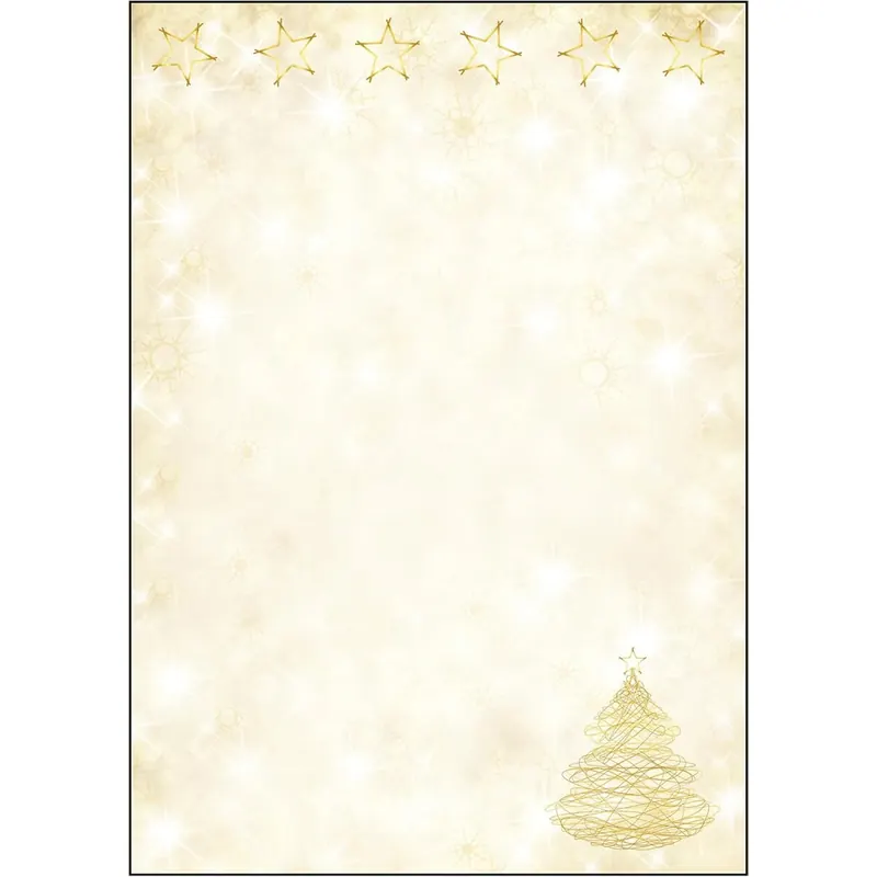SIGEL DP083 Briefpapier Weihnachten "Graceful Christmas", A4, 100 Blatt, aus nachhaltigem Papier, Weihnachtsbriefpapier, für Weihnachtspost, Angebote, Einladung, Menükarte