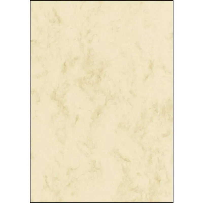 SIGEL DP191 Urkundenpapier Marmor Beige DIN A4 200 g 25 Blatt