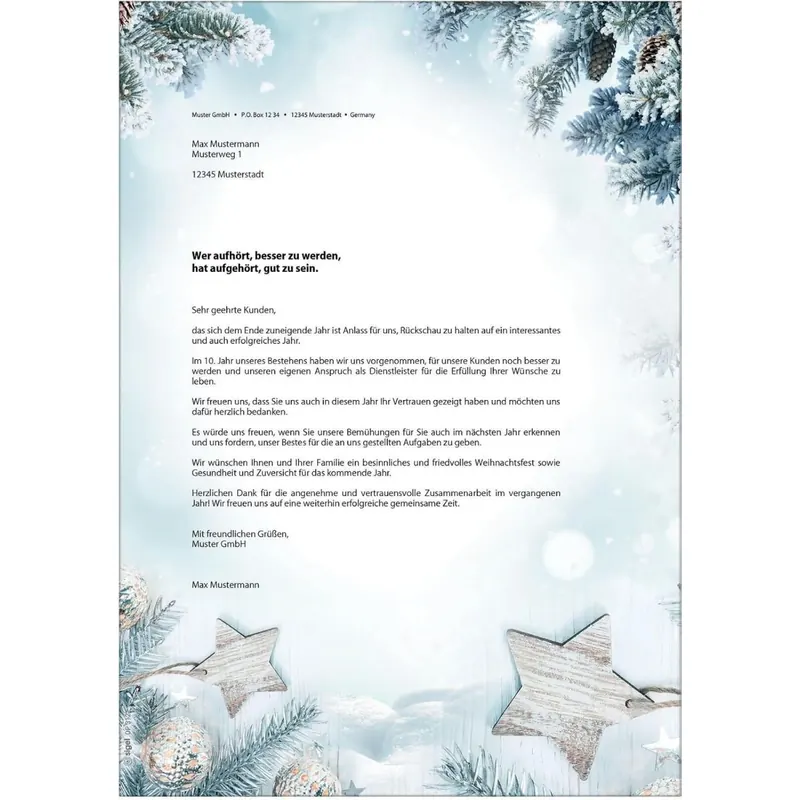 SIGEL DP312 Weihnachtsbriefpapier Snow Star A4 25 Blatt