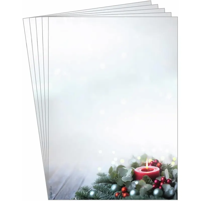 SIGEL DP640 Weihnachtsbriefpapier Candelight Cheer A4 100 Blatt