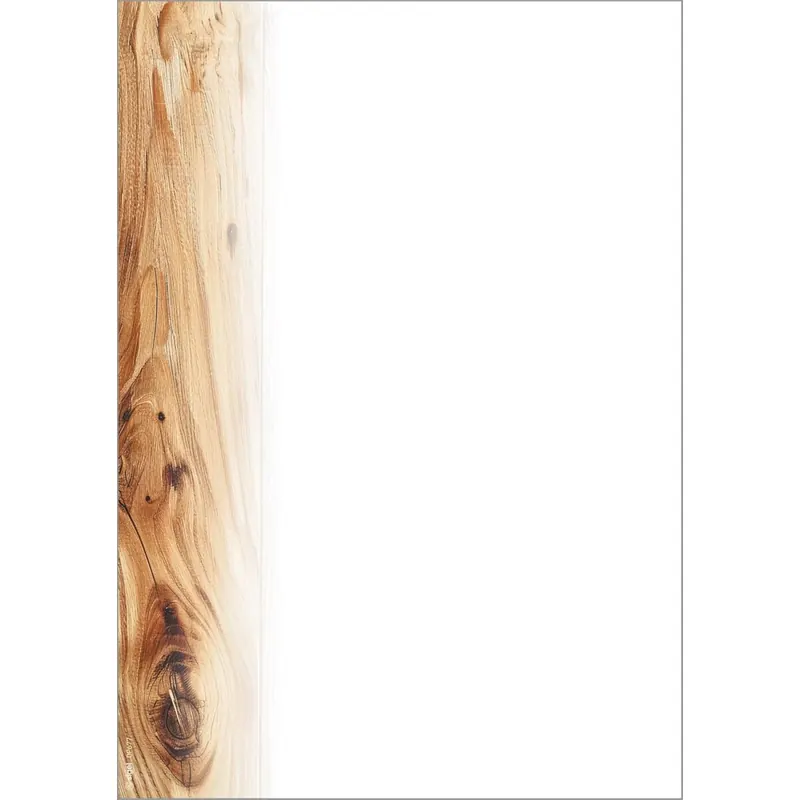 SIGEL DP677 Hochwertiges Motivpaper, Druckerpapier, Eichenholz, braun, A4, 100 Blatt, Motiv beidseitig, 90 g/m², für Speisekarten, aus nachhaltigem Papier