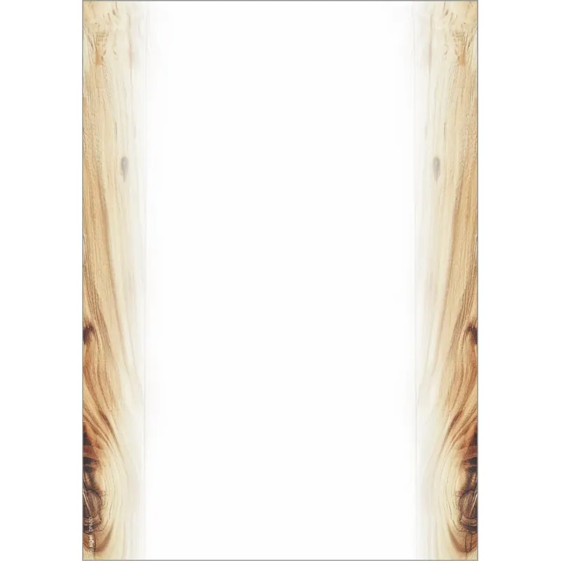 SIGEL DP680 Hochwertiges Motivpaper, Druckerpapier, Eichenholz, braun, A4, 100 Blatt, Motiv beidseitig, 90 g/m², für Speisekarten, aus nachhaltigem Papier