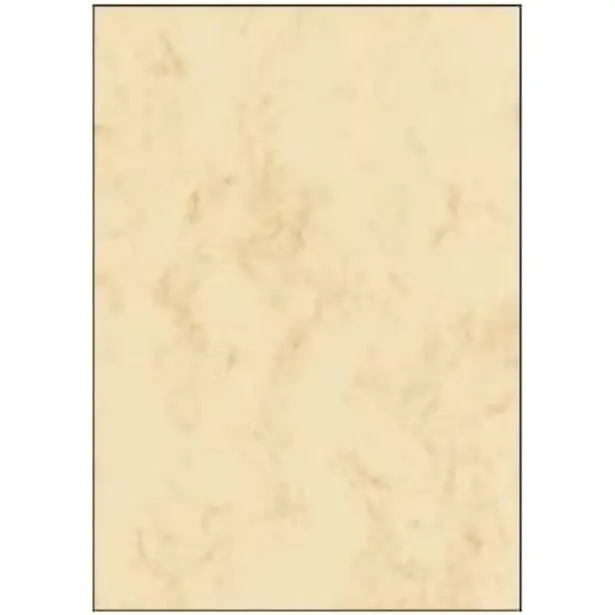 SIGEL DP907 Hochwertiges Marmor-Papier beige, A5, 100 Blatt, Motiv beidseitig, Briefpapier 90 g, aus nachhaltigem Papier