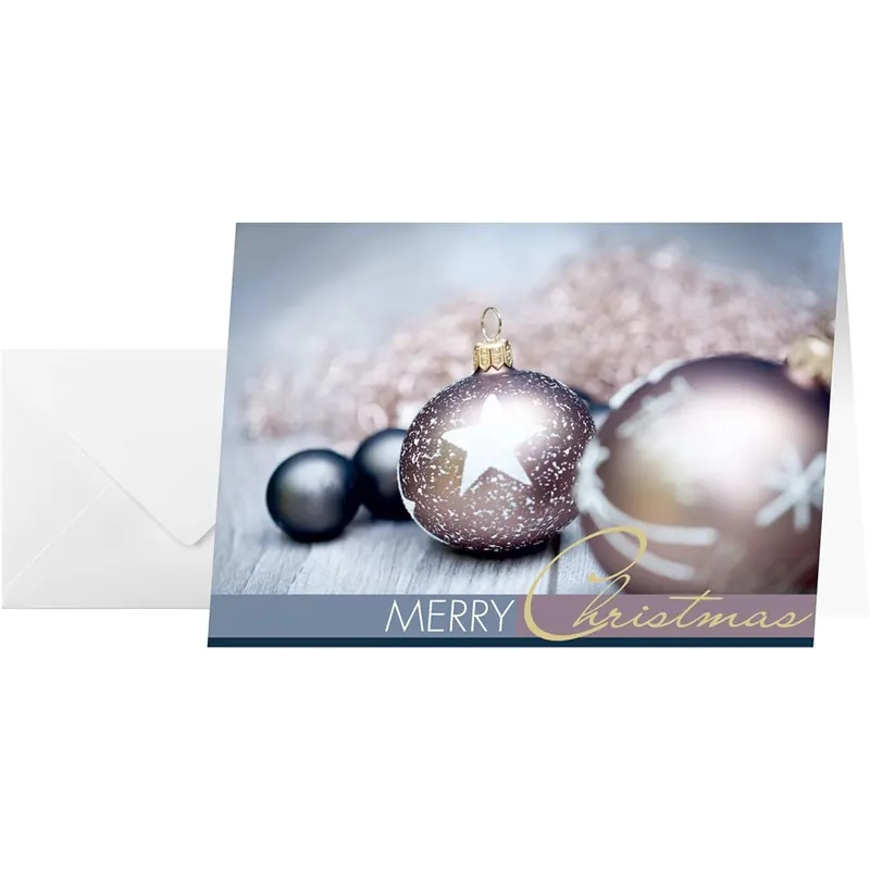 SIGEL DS024 Weihnachtskarten Set mit Umschlag, A6, 25 Stück "Exquisite", ideal zum Bedrucken