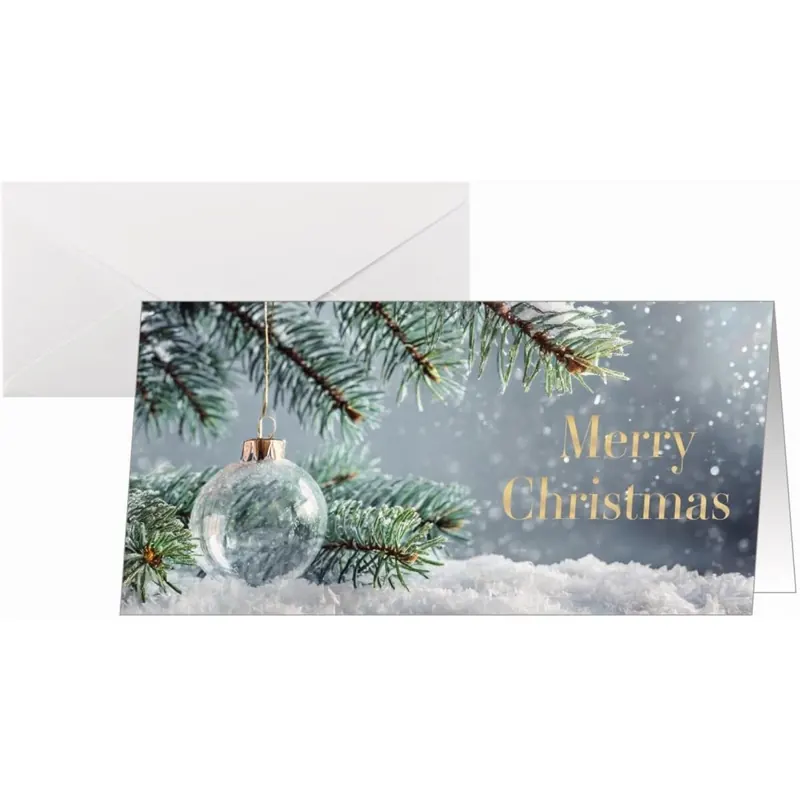Sigel DS637 Weihnachtskarten Snowy Idyll DIN lang 25 Stück
