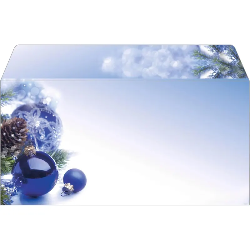 SIGEL DU036 Briefumschläge Weihnachten "Blue Harmony", DIN lang, 50 Stück