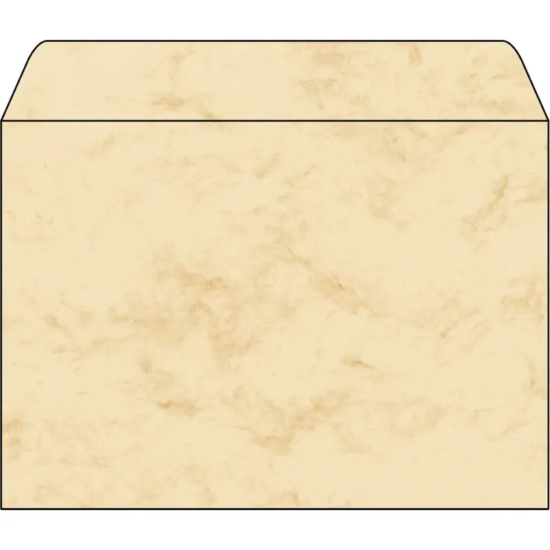 SIGEL DU203 Briefumschläge Marmor beige, C5, 25 Stück, gummiert