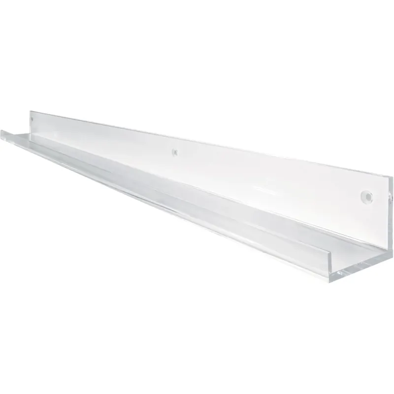 SIGEL GA110 Schmales Galerieboard / Regalboard / Ablageboard 100 cm, aus hochwertigem, hochglänzenden Acryl glasklar im geradlinigen, eckigen Design, Bilderleiste, Sonstige