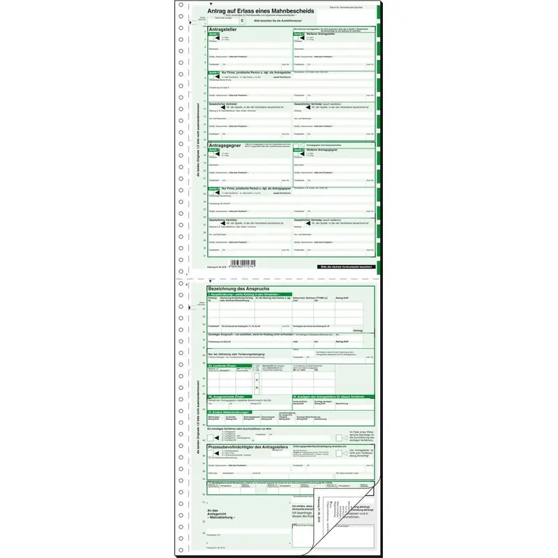SIGEL-MA441 Mahnbescheid A4 maschinell SD 2X2BLATT