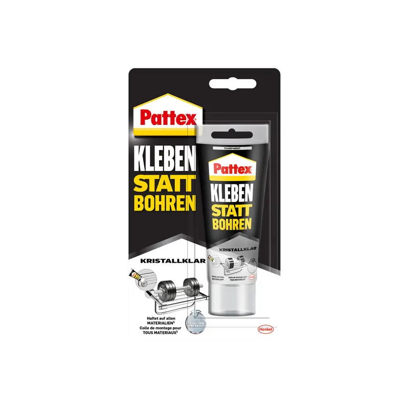 Silikonklebstoff Pattex Kleben 9H PKBC1 - kristallklar Tube 90 g