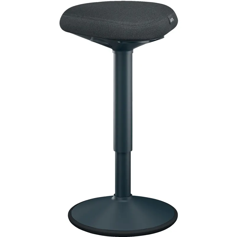 Sitz-Steh-Hocker Leitz Ergo Active 6545 - 370 x 610 x 377 mm dunkelgrau Höhenverstellung 57 bis 82 cm in Dreiecksform 110 kg mit Schaumstoffpolsterung
