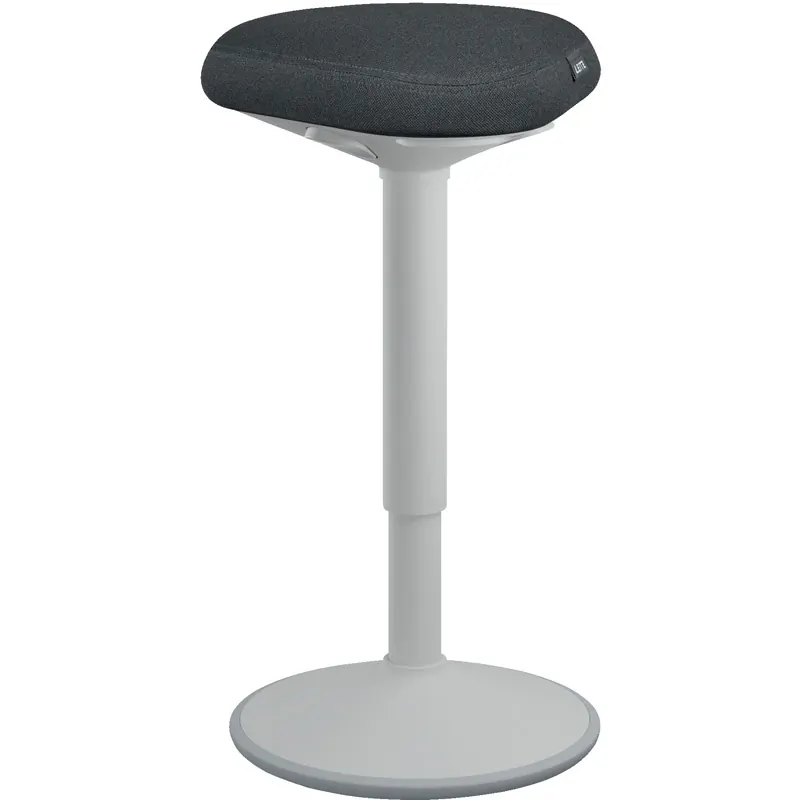 Sitz-Steh-Hocker Leitz Ergo Active 6545 - 370 x 610 x 377 mm hellgrau Höhenverstellung 57 bis 82 cm in Dreiecksform 110 kg mit Schaumstoffpolsterung