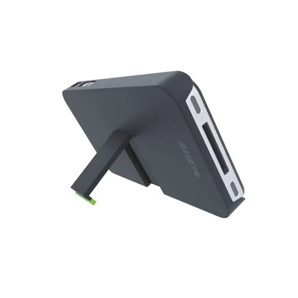 Smartphone Hartschale Leitz Complete 6257 - schwarz für iPhone 4/4S mit Standfuß
