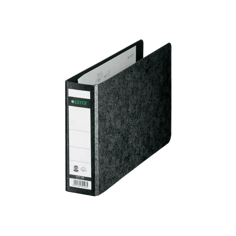 Sonderformatordner Leitz 1066 - A5 quer 288 x 174 mm schwarz 55 mm schmal 180° Mechanik FSC-Hartpappe