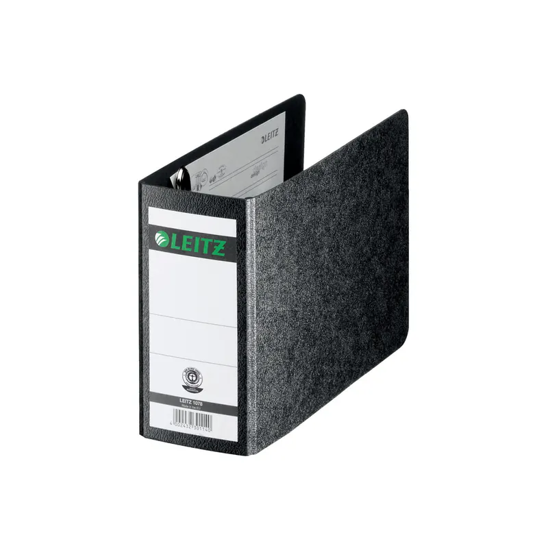 Sonderformatordner Leitz 1078 - A6 quer 217 x 150 mm schwarz 80 mm breit Präzisionshebelmechanik FSC-Hartpappe