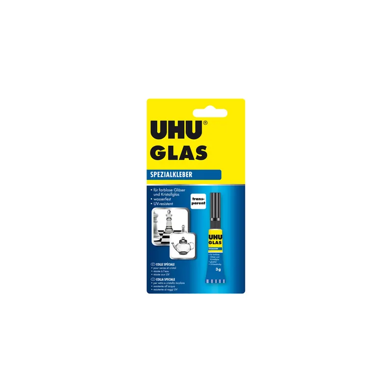 Spezialkleber UHU 46685 - Tube für Glasflächen 3 g