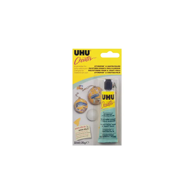Spezialkleber UHU Creativ 47185 - Tube für Styropor & Bastelfolien 25 g