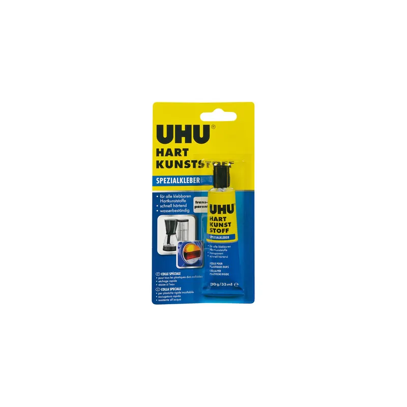 Spezialkleber UHU Hart 46650 - Tube für Hartkunststoffe 30 g