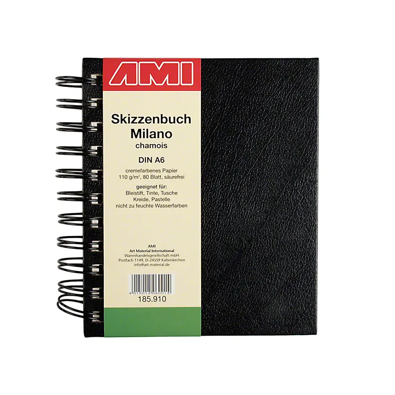 Spiral-Skizzenbuch, 110g/m², DIN A6, 80 Blatt, chamois