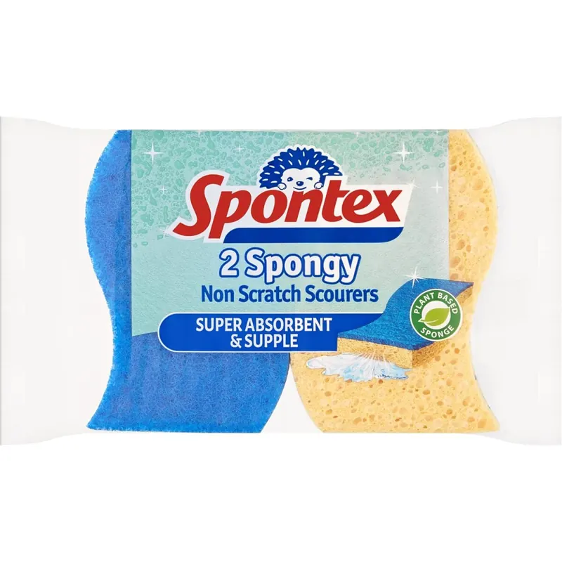 Spontex Geschirrschwamm , Kratzfrei & saugstark, 2 Stück (1er Pack)