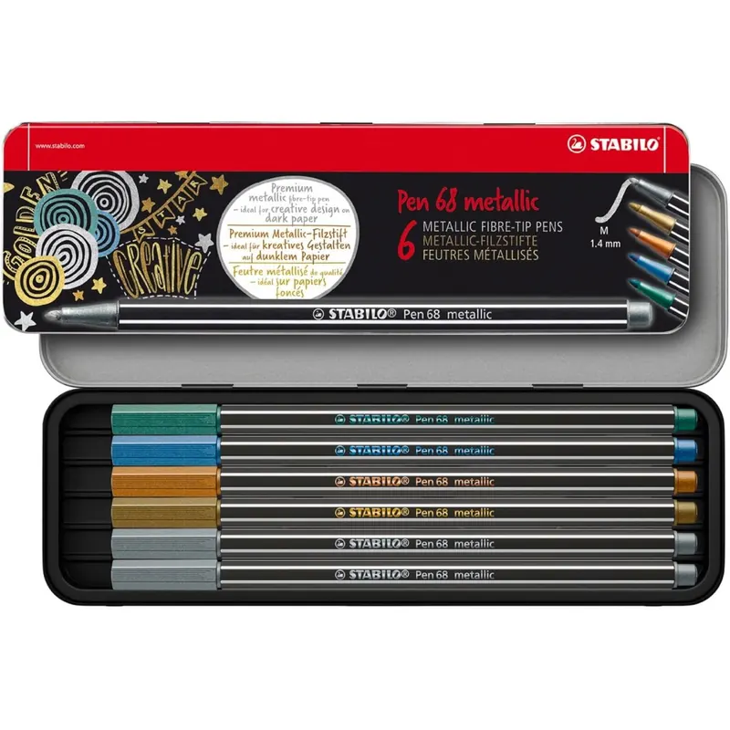 STABILO Premium Metallic-Filzstift Pen 68 metallic