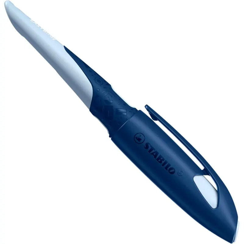 STABILO - Schulfüller ergonomisch für Linkshänder mit Anfänger-Feder A - EASYbirdy 3D DreamWorld Special Edition in blau - inkl. Patrone