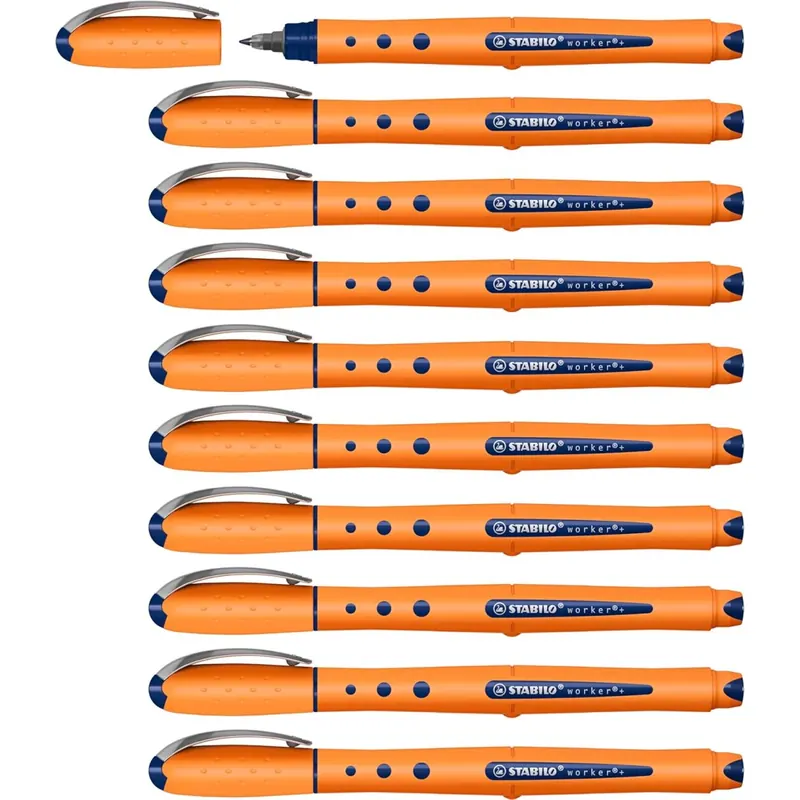 STABILO - Tintenroller - worker+ - medium - 10er Pack - blau
