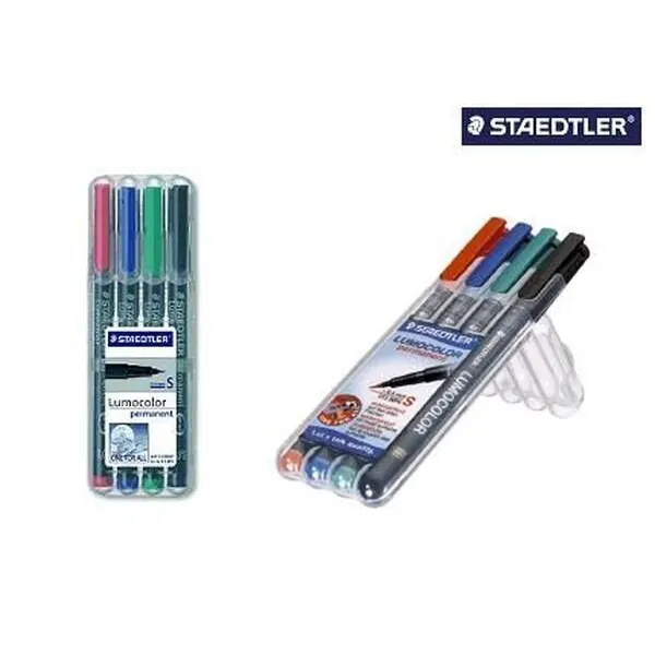 Staedtler® Feinschreiber Universalstift Lumocolor permanent, S, Box mit 4 Farben