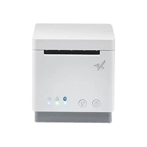 STAR MCP21 LB WT - Frontausgabe-Bondrucker mit Abschneider, Thermodirekt, 58mm, 203dpi, USB, LAN, Bluetooth, iOS USB "Data & Charge"