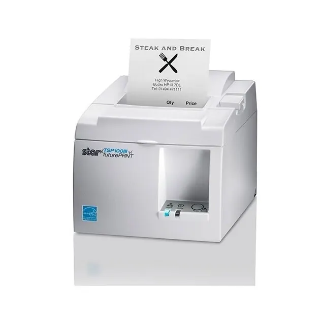 STAR TSP143IIIU - Thermo-Bondrucker mit Abschneider, 80mm, USB, Weiß