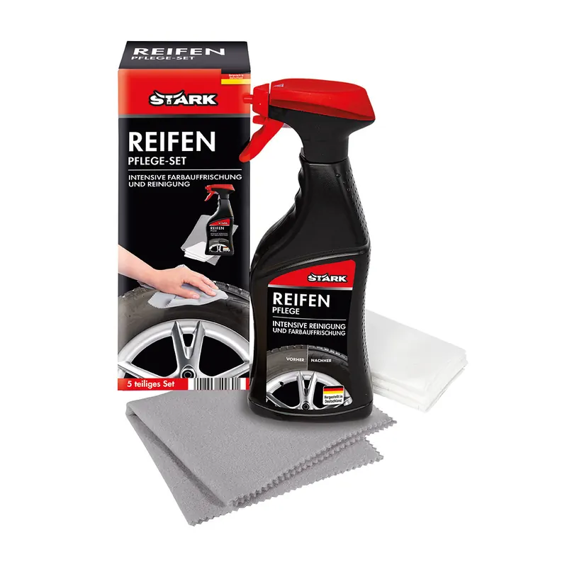 STARK 40069 Reifenpflege-Set 5-teilig Intensive Farbauffrischung und Reinigung