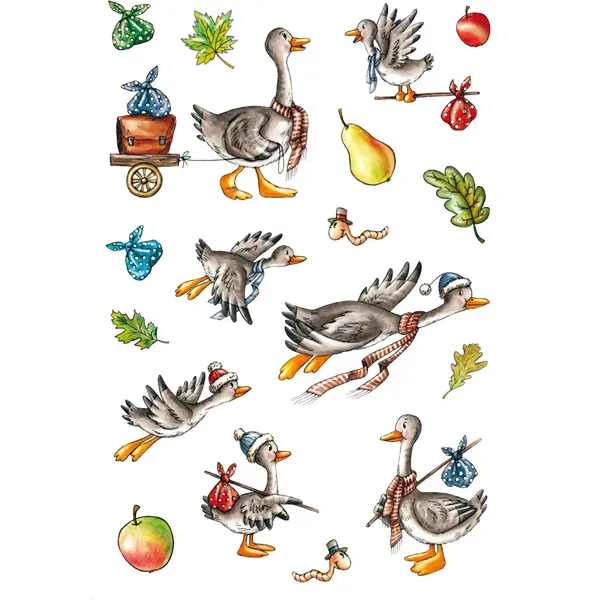 Sticker Herma Decor 3082 - Gänse Reise Papier 3 Blatt