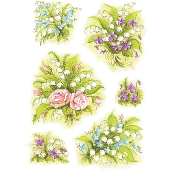 Sticker Herma Decor 3377 - Blumenstrauß Maiglöckchen Papier Pckg/18