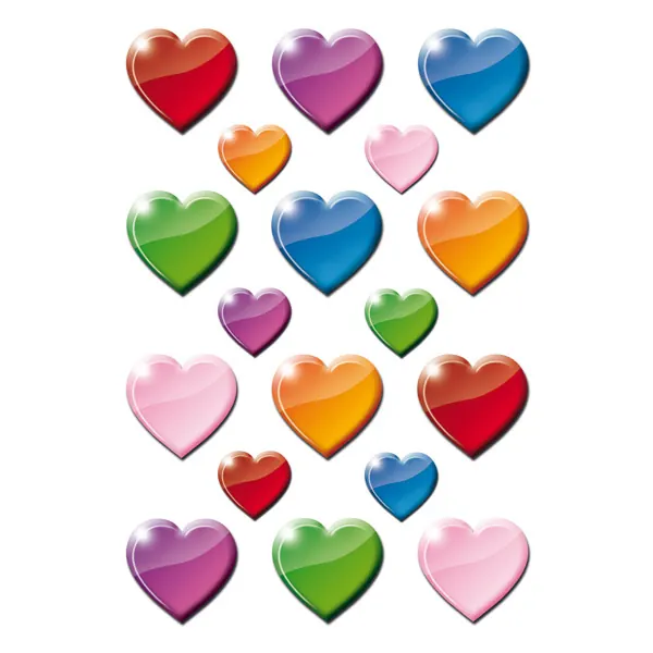 Sticker Herma Decor 3403 - Herzen Papier Pckg/54