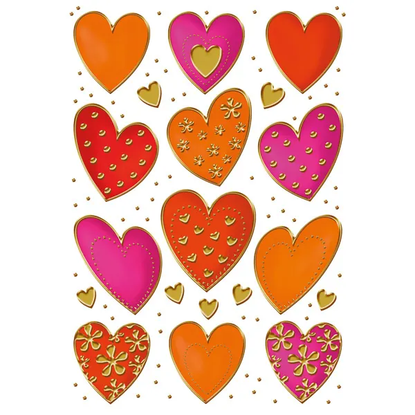 Sticker Herma Decor 3618 - Herzen Papier Pckg/12