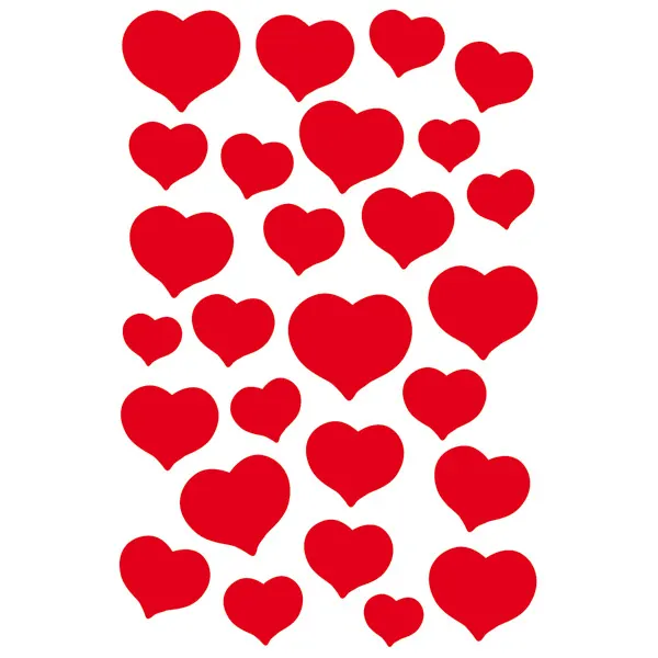 Sticker Herma Magic 3254 - Rote Herzen Folie Pckg/27