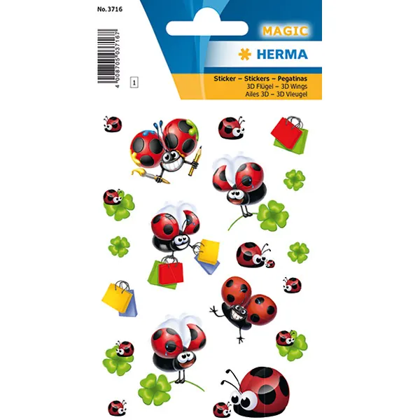Sticker Herma Magic 3716 - Glückskäfer Folie Pckg/14