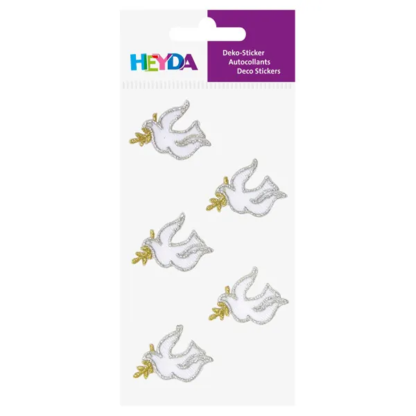 Sticker Heyda Textil 3782832 - Taube mit Zweig Pckg/5