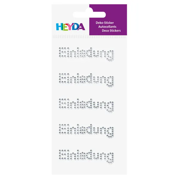 Sticker Heyda Textil 3782900 - Einladung Strasssteine Pckg/5