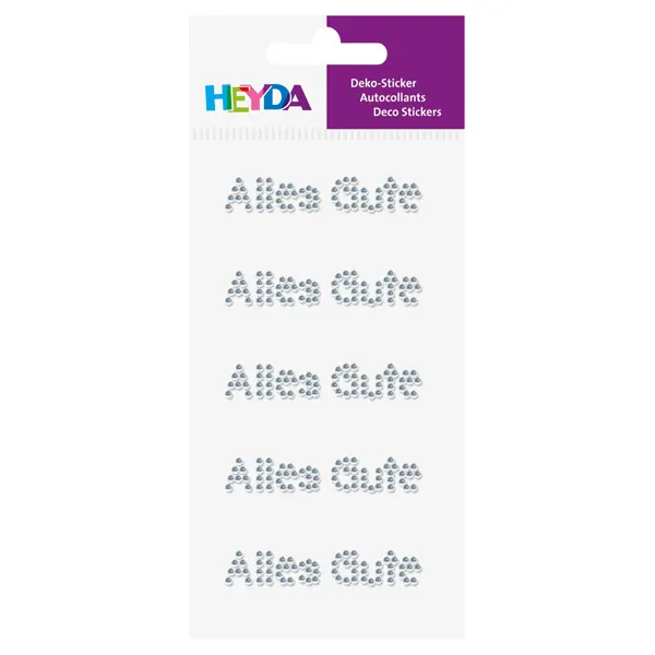 Sticker Heyda Textil 3782902 - Alles Gute Strasssteine Pckg/5