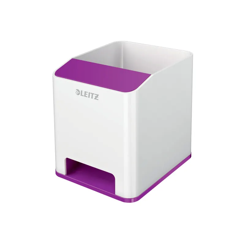 Stifteköcher Leitz WOW Duo Colour Sound 5263 - 90 x 100 x 101 mm violett Polystyrol