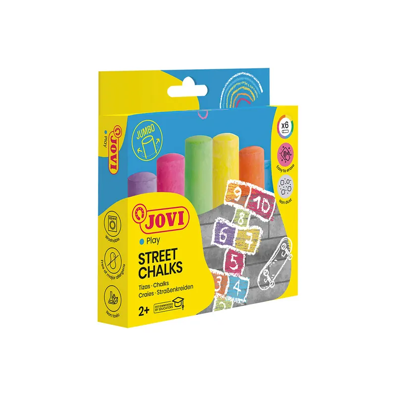Straßenmalkreide Jovi Classcolor Street 1030 - farbig sortiert 6er-Set