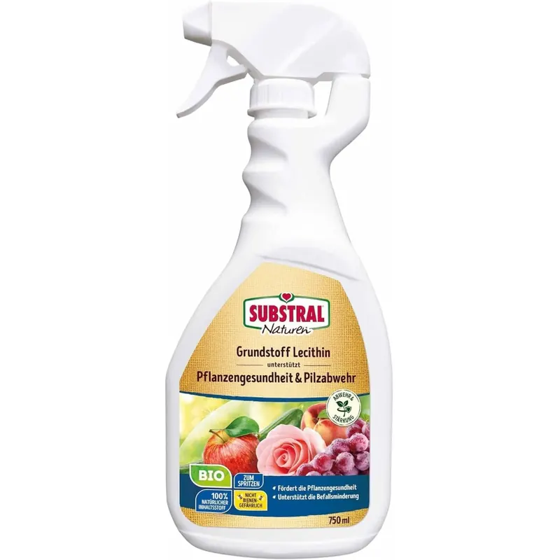 Substral 30526 Naturen Bio Grundstoff Lecithin 750ml Sprühflasche unterstützt Pflanzengesundheit Pilzabwehr + Befallsminderung