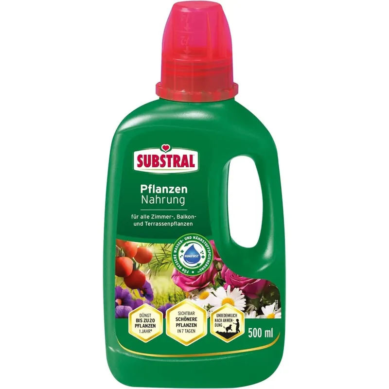 Substral 7000253-05  Pflanzen Nahrung 500ml - Flüssiger Universaldünger für Zimmer- und Balkonpflanzen, mit chelatisiertem Eisen & Humifirst